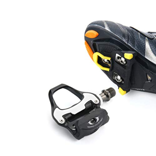 Road Bike Cleats 6 Degree Float Bicycle Cleats, for Indoor Cycling or Road Bike Bicycle Pedals 2019 (Black with Yellow) - Thumbnail 3
