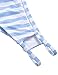BMJL Women's Sexy Detachable Padded Cutout Push Up Striped Bikinis Set Bow Tie Two Piece Swimsuit(L,Light Blue)…