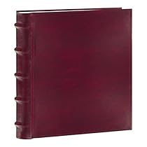 Pioneer Photo Albums 200-Pocket European Bonded Leather Photo Album for 5 by 7-Inch Prints, Burgundy