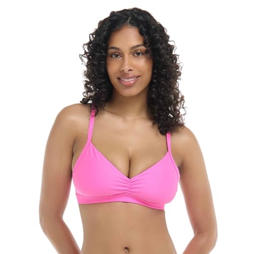 Smoothies Drew Solid D, DD, E, F Cup Bikini Top Swimsuit with Adjustable 2-Way…