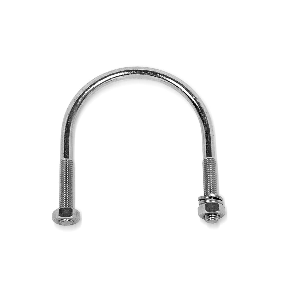 DOJA Industrial | U Bolt M8 | Pack 5 | Measurements: 35 mm or 1 "| Zinc Plated Steel | U Bracket with Nuts and Washer Set | U-Shaped Bolts | Use: Metal Tube Clamps Antenna Support Pole Roof Clamp
