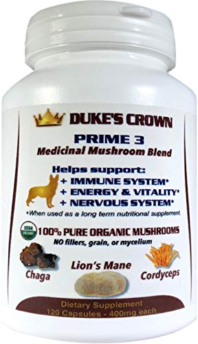 Dukeâ€™s Crown PRIME 3 K-9 Mushroom Mix {Support for your DOGâ€™S IMMUNITY, ENERGY & COGNITION}