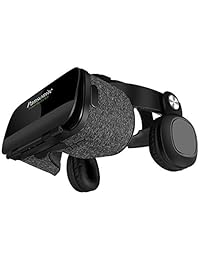 Pansonite   Auriculares de realidad virtual con lente de cristal HD, gafas de realidad virtual 3D, gafas de realidad virtual VR, gafas de realidad virtual para juegos de vídeo 3D, compatibles con smartphones