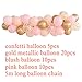 45PCS DIY Balloons Garland with Pink Blush Balloons Confetti Balloons Gold Chrome Shiny Metallic Latex Balloons Perfect for Birthday Party Bridal Baby Shower Engagement Wedding Party Decor (Pink)