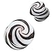 BodyJ4You Glass Saddle Plugs Kit Swirl Spiral Set 4G-14mm (8 Pieces)