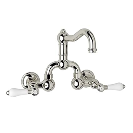 Rohl Country Bath Acquiwall Mount Lavatory Bridge Faucet Touch