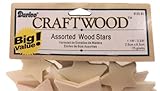 Darice Wood Cut Outs-Assorted Stars 1-1/8