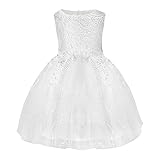 Flower Girl Dress Lace Knee-Length Tutu Wedding Birthday Party Princess Skirt For Toddler Baby Girl (4)