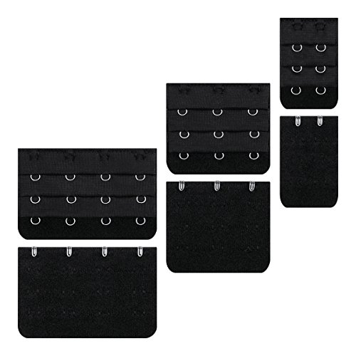 Bra Extender 2Hooks/3Hooks/4Hooks Bra Strap Extensions 9Pack(Black,White,Beige) - Thumbnail 4