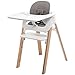 Stokke Steps Bundle, Baby Set, Seat, Tray - White, Legs - Natural, Cushion - Greige