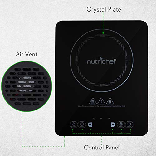 NutriChef Electric Induction CookTop Upgraded Tech Single Digital
