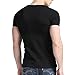 Xudian Short Sleeves Men T-shirt Crew-neck, US Size: Large, Asian Size: XX-Large (Black)