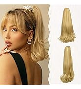 Sofeiyan Ponytail Extensions Claw Clip in Ponytail Hair Extension 13 Inch Natural Wavy Hairpieces...