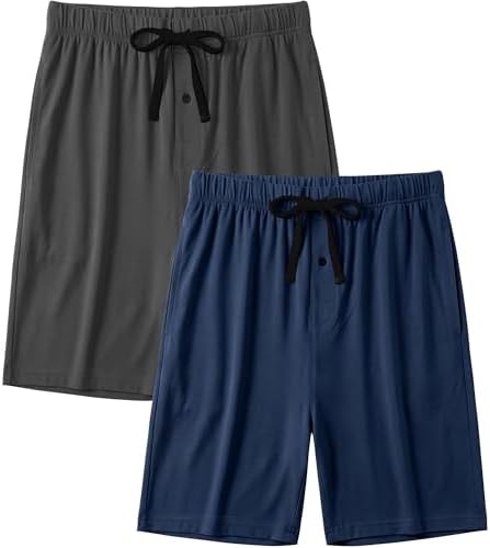 DAVID ARCHY Cloud-Soft Bamboo Rayon Pajama Shorts for Men — Ultra