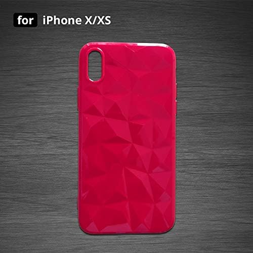 MOBILIFYโs Super Premium Look Soft TPU Back Case Cover for iPhone X (10) / XS (10s) (Diamond Red)