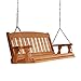 Amish Casual Heavy Duty 800 Lb Mission Treated Porch Swing with Hanging Chains and Cupholders (5 Foot, Cedar Stain)