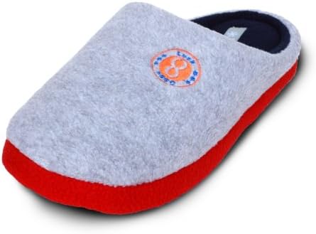 Keroll Men's Scuff Enhance Sole Ultra Warm Slippers F13009 (8-8.5, Grey)