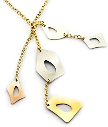 James Cavolini Men's Stainless Steel Tri Tone Multi-Piece Necklace