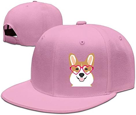 SSEE Unisex Welsh Corgi Snapback Baseball Cap Hat Pink