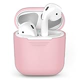 AhaStyle AirPods Case Silicone Protective Cover and Skin Shock Proof for Apple Airpods Charging Case (Pink)