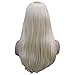 Aimole Long Straight 3/4 Women's Wigs Synthetic Hair with Black Headband(613 Pale Blonde)