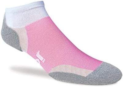 Jox Sox 'Women's Ultra Low Cut' White w/ Pink Regular