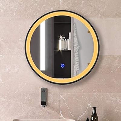 Sdk Espejos De Bano Led Hierro Redondo Borde De Arte Pared