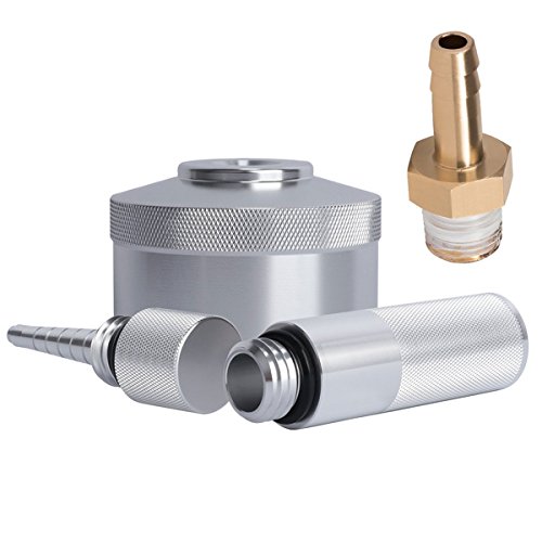 image for E-cowlboy Sliver Aluminum Extended Run Gas Cap, Mess Free Oil Change F