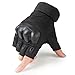JIUSY Tactical Gloves Military Fingerless Hard Rubber Knuckle Half Finger Gloves
