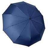 Padwa Lifestyle Automatic Umbrella Travel Umbrella Auto Open / Close Strong Waterproof and 55MPH Windproof for Men Women Kids (Dark Blue)â€¦