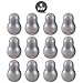 12 Packs Suit for 4 MM Diameter, Silicone Replacement Ear Tips, Earbuds, Snap Tight Soft-Sealing Ear-Tips (Gray)