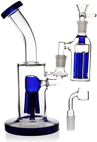 8.5in Blue glass filter Thickened glass cup (5)