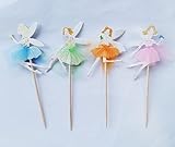 YunKo Cupcake Toppers Cake Decorative Toppers Cupcake Decorating Tools for Party (Fairy girl 24 pcs)