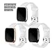 Wepro Band Compatible with Fitbit Versa 2 Bands for Women Men, Soft Band Compatible with Fitbit Versa Bands, Sport Waterproof Breathable Replacement Wristbands Strap for Versa Lite, Small, White