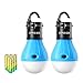 2 Pack E-TRENDS® Portable LED Lantern Tent Light Bulb for Camping Hiking Fishing Emergency Light, Battery Powered Camping Equipment Gear Gadgets Lamp for Outdoor & Indoor, Blue
