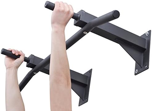 Wall Mount Pull Up Chin Up Bar Body Press Fitness Exercise Home Gym Workout Equipment