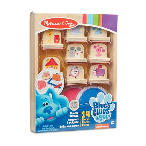 Melissa & Doug Blues Clues & You! Wooden Handle Stamps and Activity Pad, Multicolor, 33015