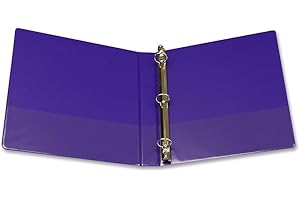 Samsill Earth’s Choice Biobased Durable Fashion Color 3 Ring View Binder, 1 Inch Round Ring, Up to 25% Plant Based Plastic, USDA Certified Biobased, Purple, Value Two Pack