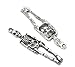 Housweety 50PCs Silver Tone Skeleton Body Skull Charm Pendants 39x9mm(1 4/8
