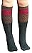 Bienvenu lady's 5 Pack KnitWinter Warm Stripe Slouch Crew Socks, Black