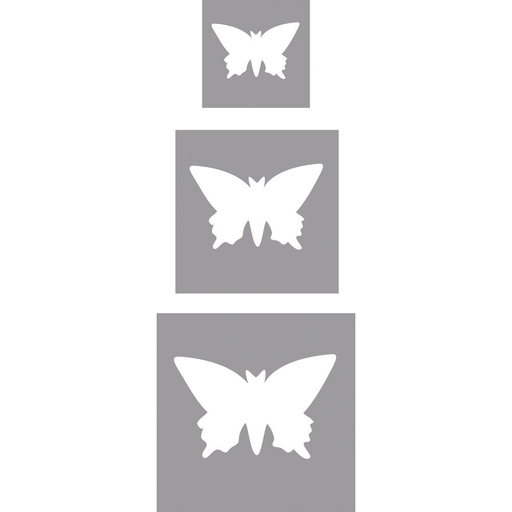 Rayher Motive Puncher Set: Butterflies, 1.6 cm + 2.54 cm + 3.81 cm, Tab-Blister 3 Pieces