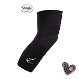 Copper Infused Knee Compression Sleeve with Patella Strap for Extra Support, Helps Relieve Pain and Stiffness During Weightlifting, Crossfit, Squatting, Basketball, Running, Jogging & More by AA-Line