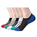No Show Socks Cotton Hidden Low Cut Athletic for Running Men 5 Pack by Habiter