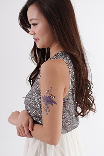 タトゥーシール ハロウィン 【スワロフスキー】〔GEM TATTOO SWAROVSKI〕かわいい 長持ち パーティー コスプレ 仮装 ボディピアス ボディ ジュエリー 本物のスワロフスキー使用 (デザイン9)