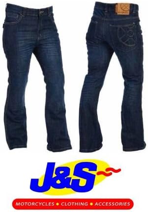 OXFORD SUPERSLIDERZ SS2 LADIES DENIM JEANS KEVLAR WOMENS MOTORCYCLE PANTS MOTORBIKE TROUSERS BLUE J&S (12, Short Leg 29 Inches)
