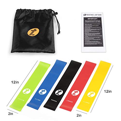image for TOPLUS Resistance Bands, Exercise Bands, Set of 5 Exercise Loops Worko