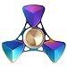 Fidget Spinner for Kids & Adults, BEST Rainbow Hand Spinner for ADHD, Killing Time, & Stress Relief. Made of Titanium Alloy, Ceramic Bearing, 3+ min, High Speed, & EDC with Portable Case (Triangle)