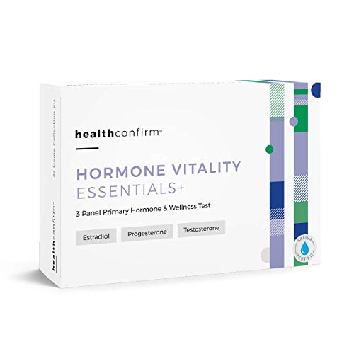 HealthConfirm Hormone Vitality Essentials, Morning Hormone Balance Saliva Collection Test Kit (3 Panel)