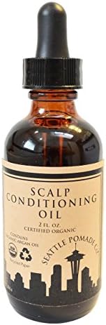 Organic Scalp Conditioning Oil – USDA Certified – Medium Shine, Leave-In – Product for Frizzy, Bold, & Modern Hairstyles – Oil Based – 2 Fl Oz – By Seattle Pomade Co.