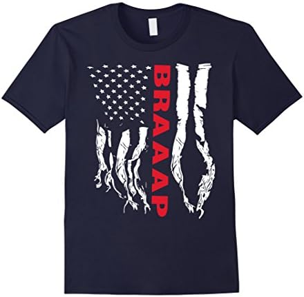 Men's Braaap Shirt - Braap Motorcycle T-shirt, Motocross Shirts Medium Navy